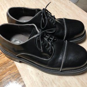 Mens Black Leather Bed Stu Lace-up Oxfords Size 12